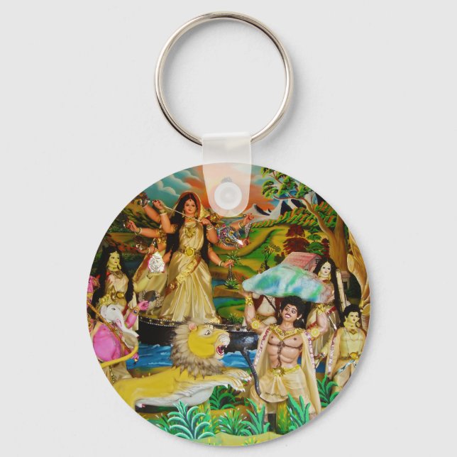 Porte-clés La déesse Durga au festival de Durga à Burdwan (Recto)