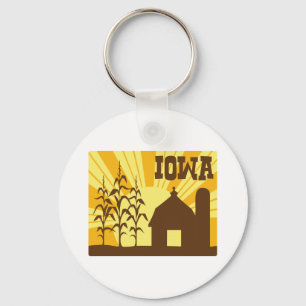Porte-clés La ferme de maïs de l'Iowa