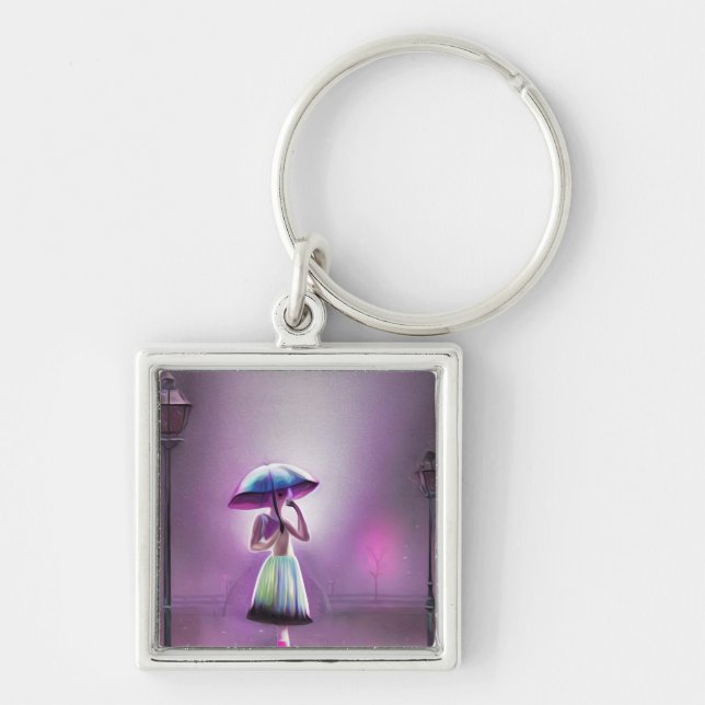 Porte-clés La fille dans le brouillard (Devant)