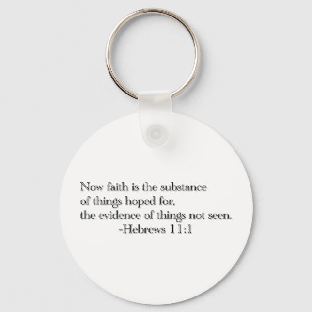 Porte-clés La foi est la substance des choses espérées (Recto)