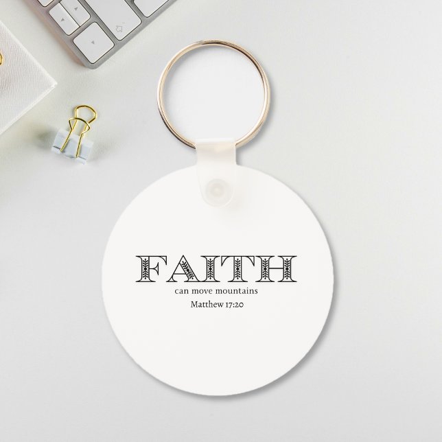 Porte-clés La foi peut déplacer des montagnes Matthieu 17 (Faith can move mountains Matthew 17 Keychain)
