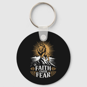Porte-clés La foi sur la peur Christian Lion Jésus Béni Papa