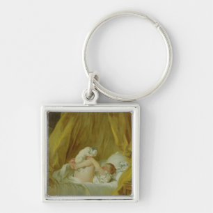 Porte-clés "La Gimblette", fille avec un chien, c.1770 (huile