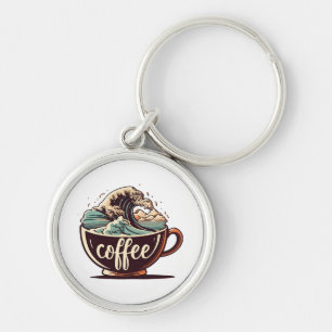 Porte-clés La Grande Vague De Café
