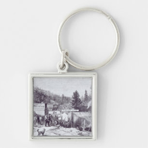 Porte-clés La guerre indienne, ville de bois mort