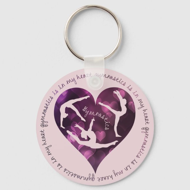 Porte-clés La gymnastique est dans mon coeur Keychain (Recto)