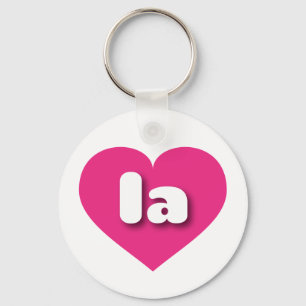 Porte-clés la hot pink heart - I love la