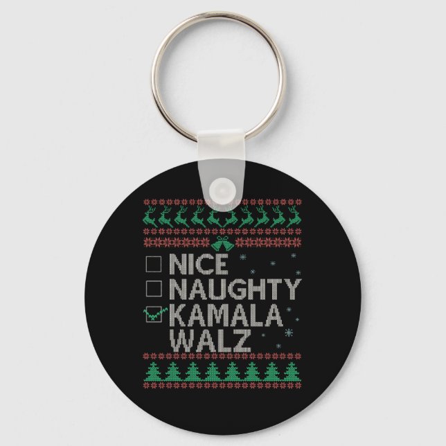 Porte-clés La Kamala Harris Ugly Christmas Sweat Election (Recto)