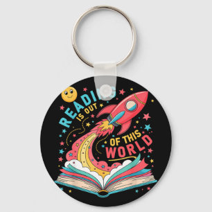 Porte-clés La lecture est hors de ce monde livre d'espace d'a