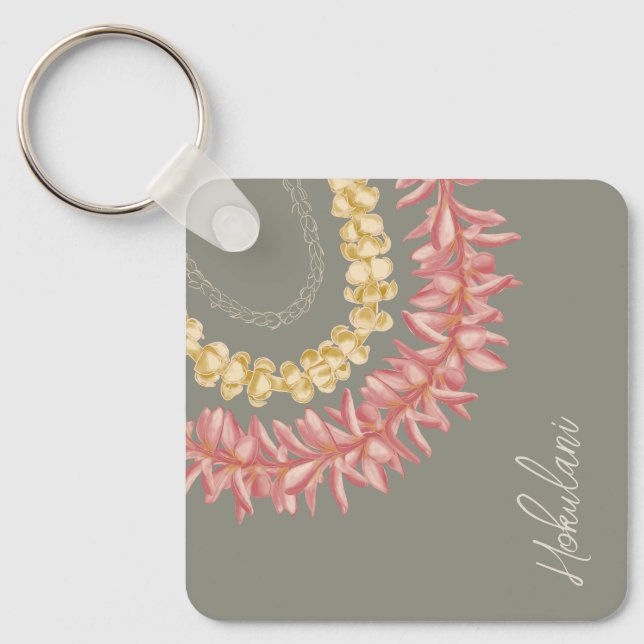 Porte-clés Lā Lei personnalisé par Wander With Aloha (Recto)