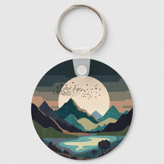Porte-clés La Lune Sur Le Lac (Verso)
