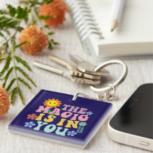Porte-clés La magie inspirée est en vous Porte - clé Wordart
