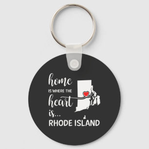 Porte-clés La maison de Rhode Island est le coeur