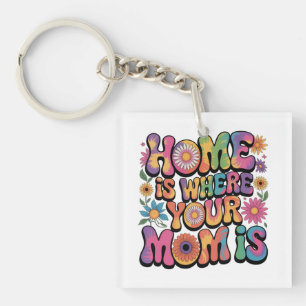 Porte-clés La maison est là où est votre maman