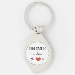 Porte-clés La maison est où le coeur est