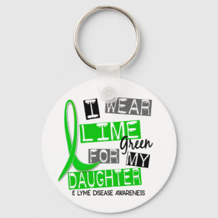 Porte-clés La maladie de Lyme je porte le vert de chaux pour