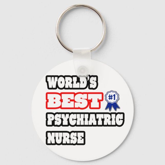 Porte-clés La meilleure infirmière psychiatrique du monde (Recto)
