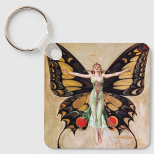 Porte-clés La métamorphose de la fille Flapper au papillon 19