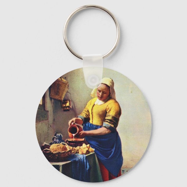 Porte-clés La Milkmaid [1]. Par Johannes Vermeer (Recto)