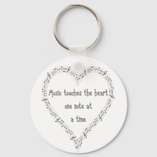 Porte-clés La musique touche le coeur inspiré Citation