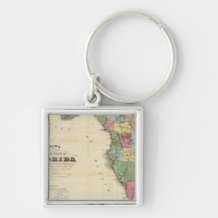 Porte-clés La nouvelle carte de l'état de Floride de Drew