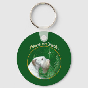 Porte-clés La paix de Sealyham Terrier sur Terre