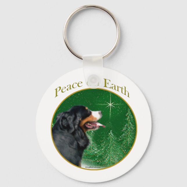 Porte-clés La paix des chiens de montagne bernois (Recto)