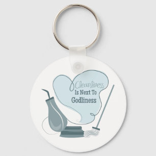 Porte-clés La Propreté Est À Côté De La Godeur