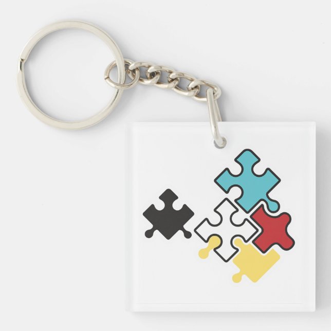 Porte-clés La puissance des couleurs dans les puzzles (Devant)