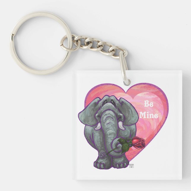 Porte-clés La Saint-Valentin des éléphants (Devant)