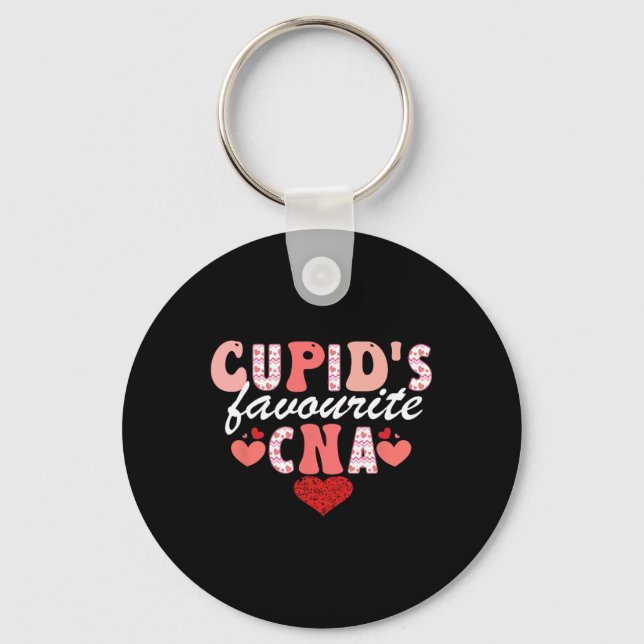 Porte-clés La Saint-Valentin préférée de Cupidon Infirmière c (Recto)