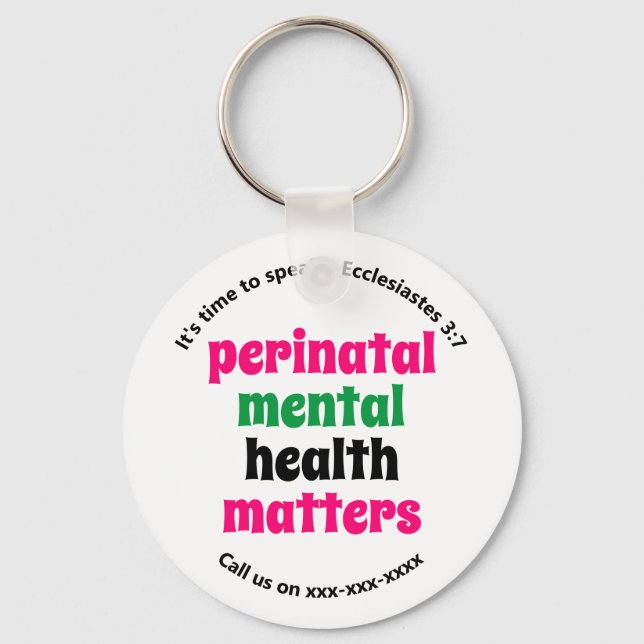 Porte-clés La santé mentale périnatale est importante (Recto)