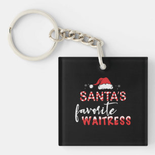 Porte-clés La serveuse préférée de père Noël - Noël mignon