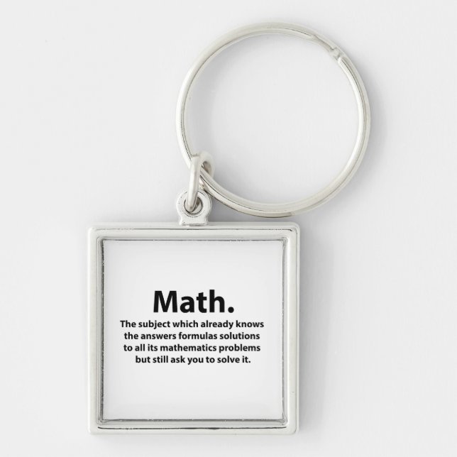 Porte-clés La typographie mathématique Les maths amusantes (Devant)