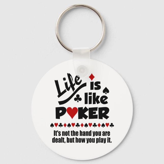 Porte-clés La vie comme porte - clé de poker (Recto)