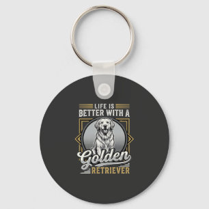 Porte-clés La vie de Golden Retriever est meilleure Chien