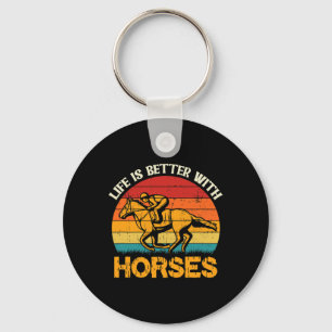 Porte-clés La Vie Est Meilleure Avec Les Chevaux Horseback Re