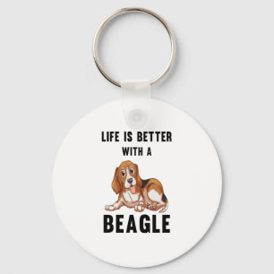 Porte-clés La vie est meilleure avec un Beagle
