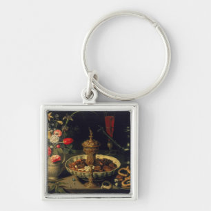 Porte-clés La vie toujours des fleurs et des fruits secs,