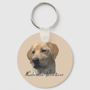 Porte-clés Laboratoire jaune de cadeaux de labrador retriever