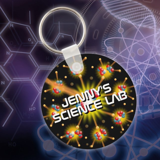 Porte-clés Laboratoire scientifique personnalisé (Personalized Fun Cool Science Lab Keychain)