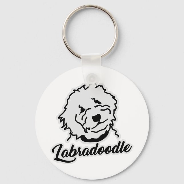 Porte-clés Labradoodle (Recto)