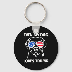 Porte-clés Labrador Chien Sungles Usa Drapeau Même Mon Chien