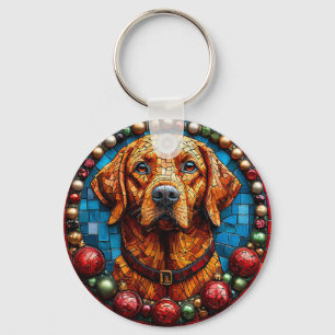 Porte-clés Labrador de Noël