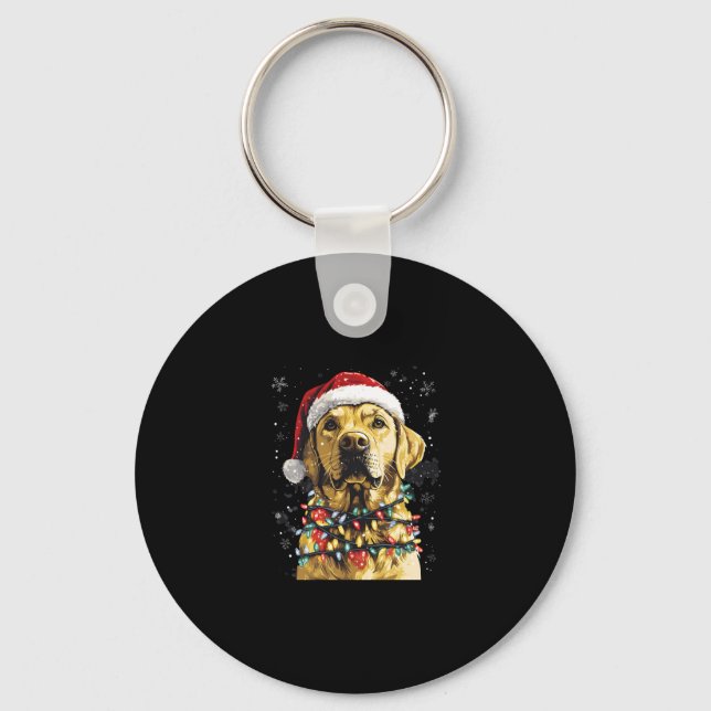 Porte-clés Labrador Retriever Dogs Tree Christmas Sweater Xma (Recto)