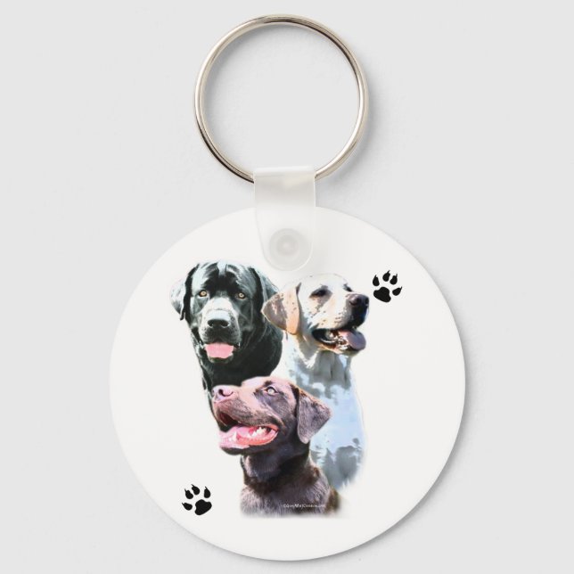 Porte-clés Labrador Retriever Trio - Porte - clé (Recto)