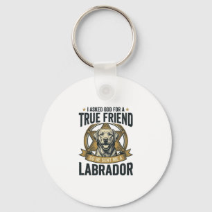 Porte-clés Labrador Vrai Ami Conception Vintage Amateur de Ch