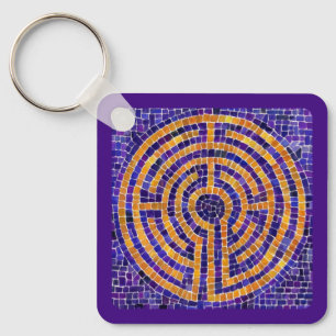 Porte-clés LABYRINTH MOSAIC Carré Porte - clé métallique