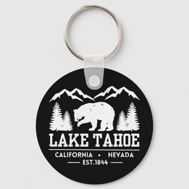 Porte-clés Lac Tahoe - Californie Grizzly Bear Mountains (Recto)