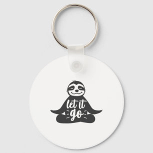 Porte-clés Lâchez prise Cadeau de yoga de paresseux yogi